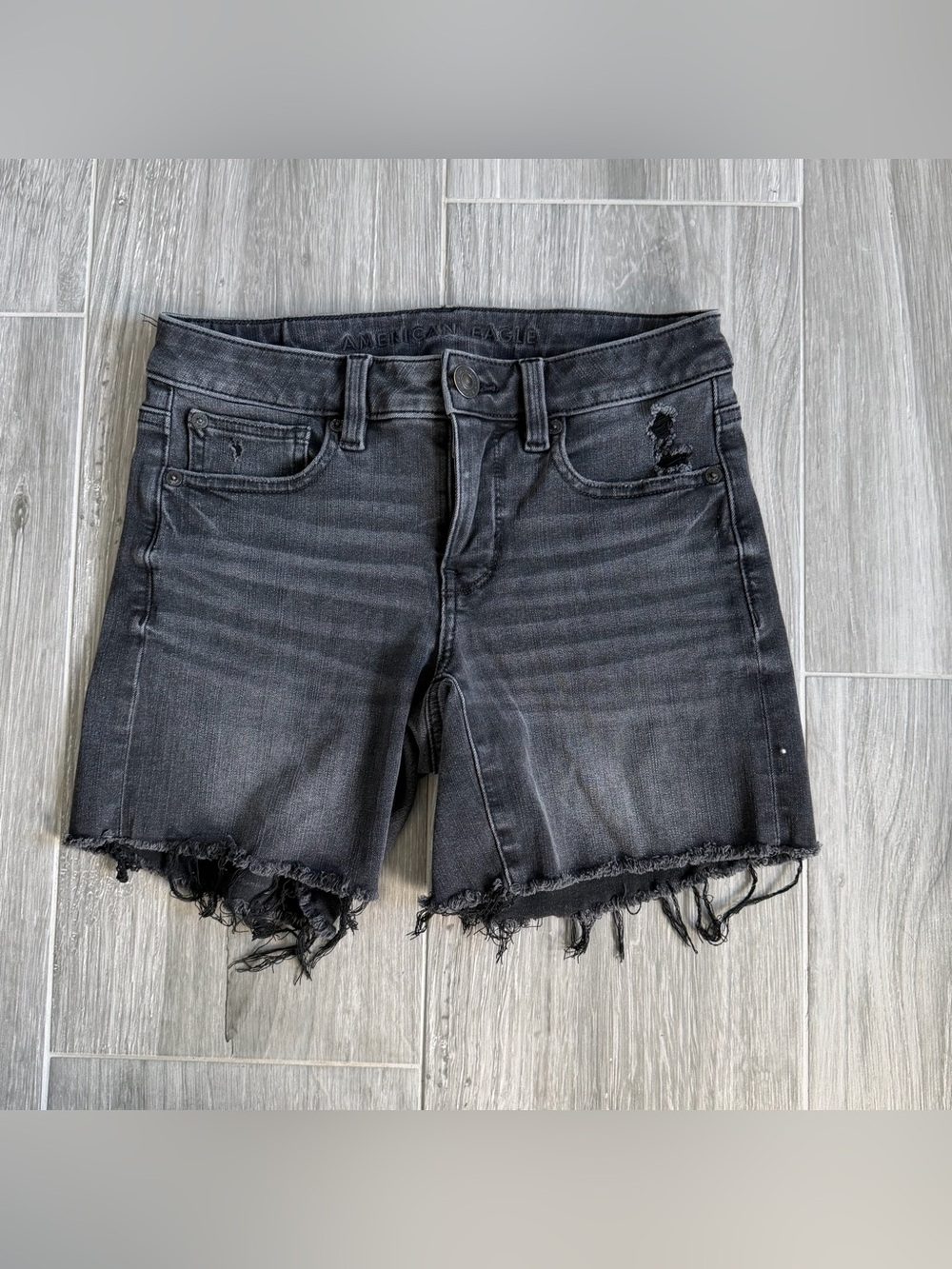 American Eagle Black The Dream Short Denim Shorts